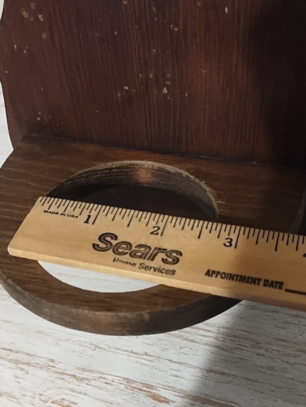 Wooden Violin-Shaped Wall Shelf Holder - Dark Brown - Picture 7 of 16